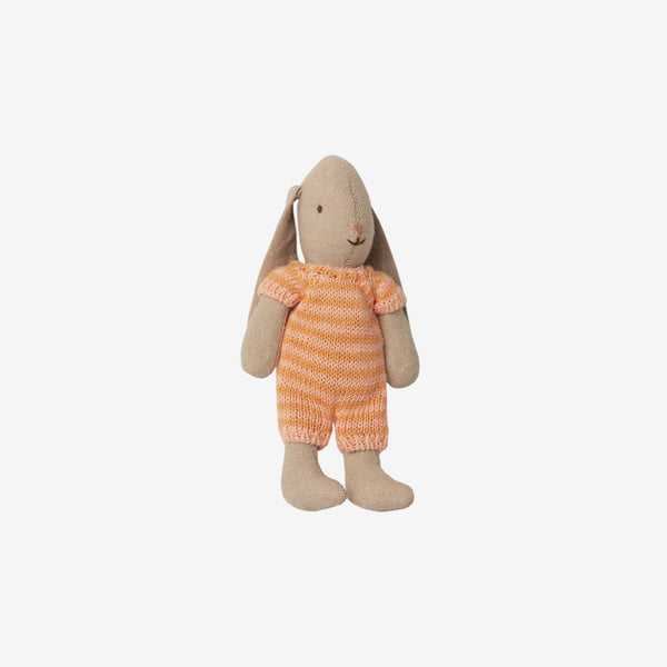 Micro Bunny in Stripe Knit Suit - Apricot