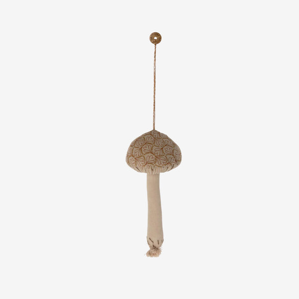 Rustic Mushroom Ornament - Gold