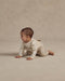 Linen+Cotton Blend Baby Overall - Brass Pinstripe