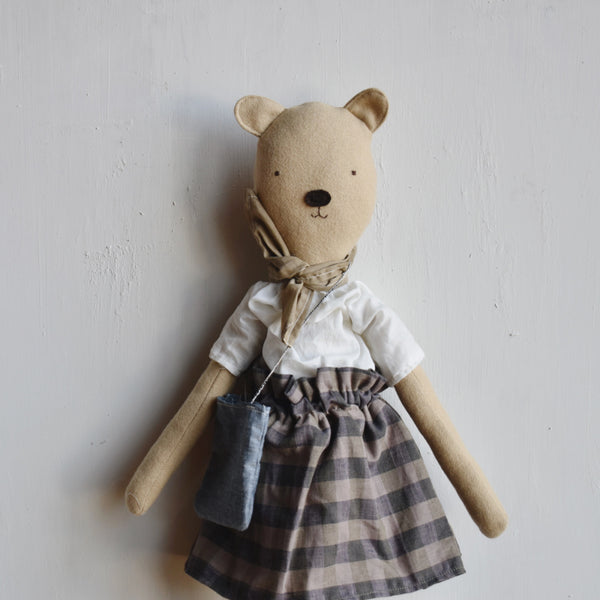 Agatha the Bear in Blueberry Pie Skirt - 20" Small