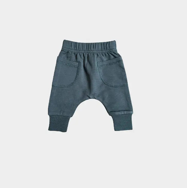 Bamboo French Terry Baby Pocket Pants - Dark Slate