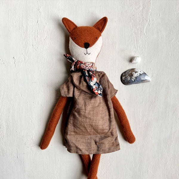 Florette Fox in Foraging Dress - 14" Petite