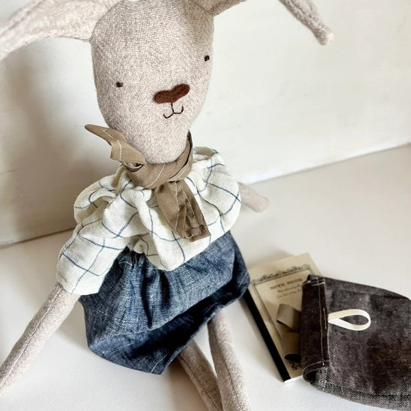 Ruthie the Rabbit in Chambray Skirt - 20" Small