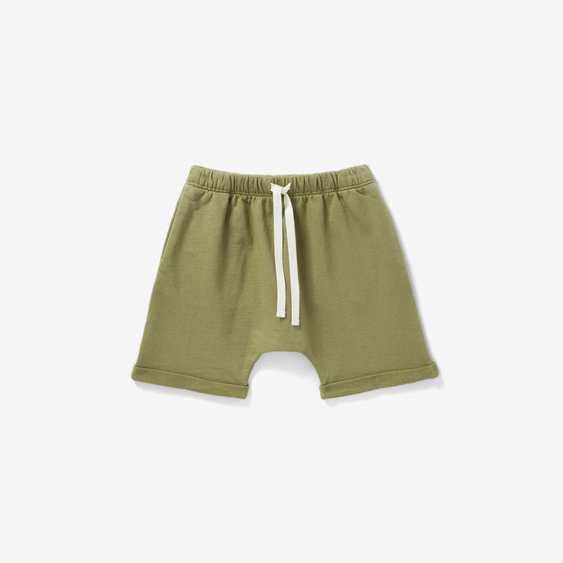 Organic Terry Harem Shorts - Moss