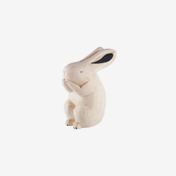 Polepole Miniature Wooden Animals - Rabbit