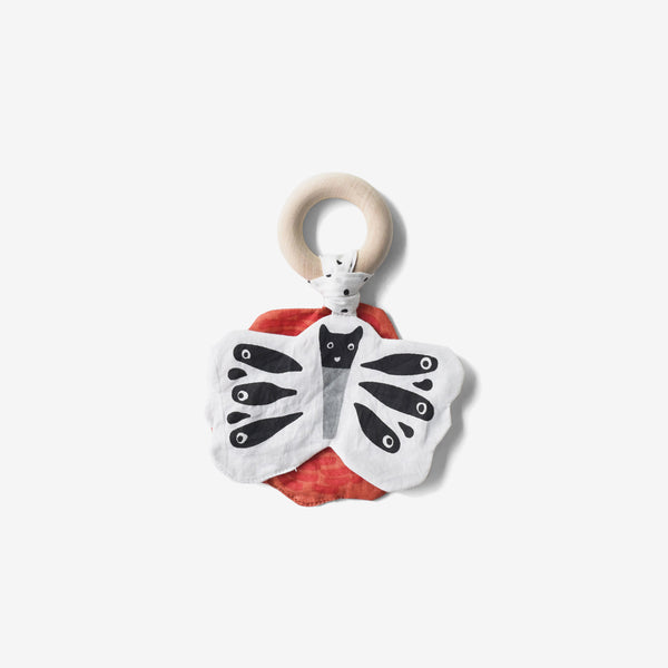 Organic Cotton Crinkle Teether Toy - Butterfly