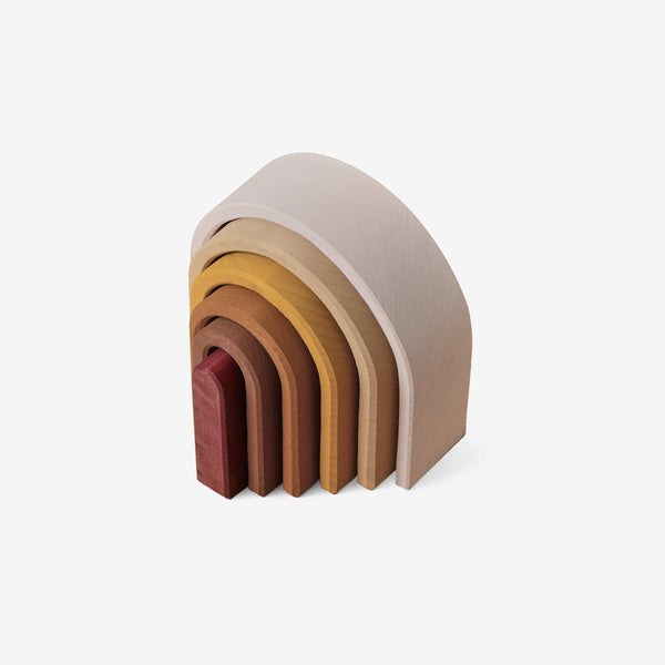 Wooden Arch Stacker - Oval Rainbow