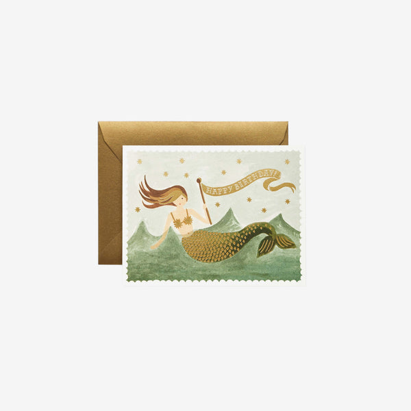 Birthday Card - Vintage Mermaid